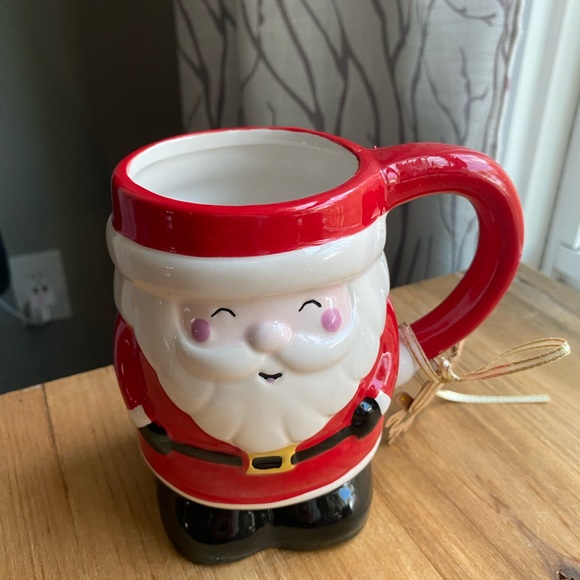 NWT Rare 3 Hand Painted Holiday Coffee Mugs Snowman Mug Santa Mug Christmas Tree - Picture 3 of 8